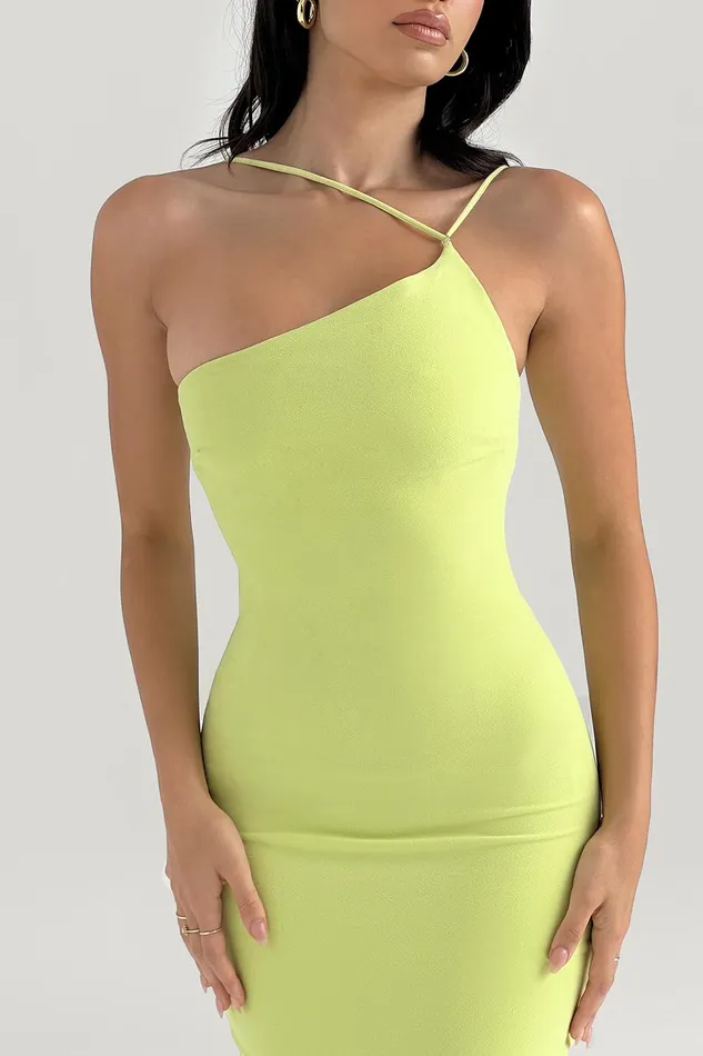 House Of CB AlessiaLime Midi Dress 8211 SALE Lime Women Bodycon Dresses