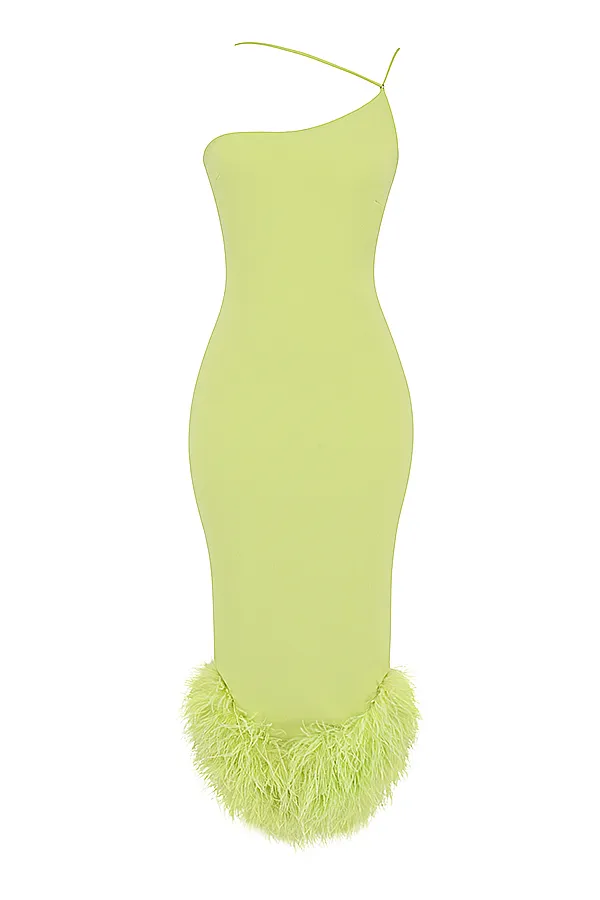 House Of CB AlessiaLime Midi Dress 8211 SALE Lime Women Bodycon Dresses
