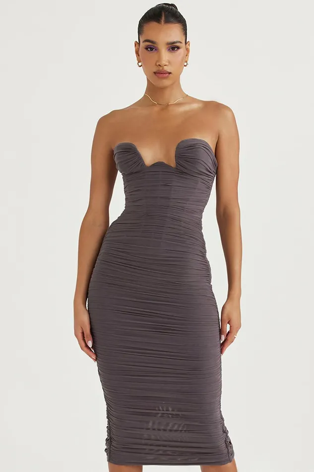 House Of CB CindyShadow Strapless Corset Dress 8211 SALE Shadow Women Bodycon Dresses