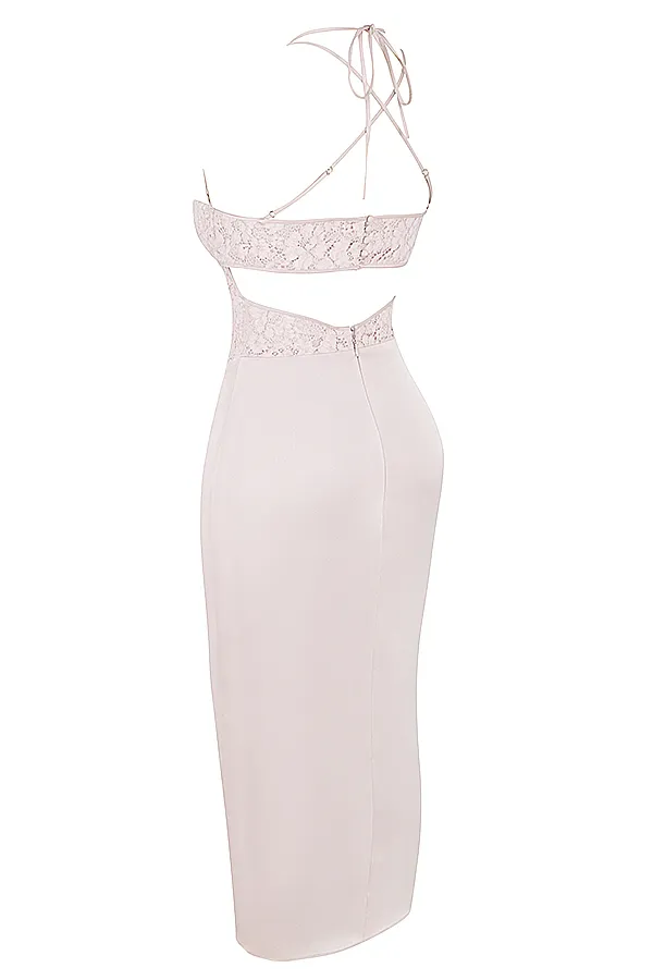 House Of CB GeorgiaCrystal Satin And Lace Midi Dress 8211 SALE Crystal Women Bodycon Dresses