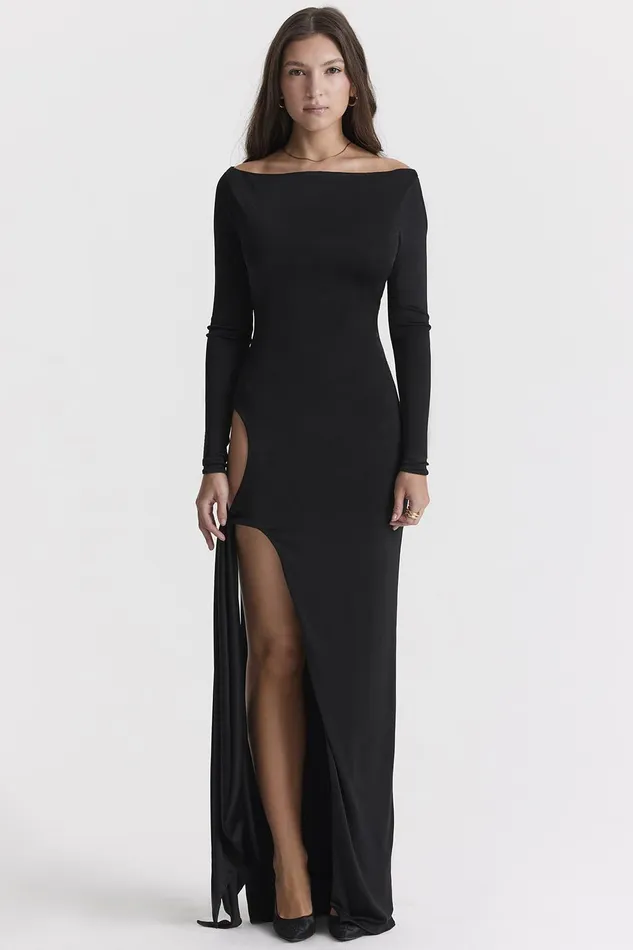 House Of CB MarellaBlack Cutout Maxi Dress 8211 SALE Black Women Bodycon Dresses