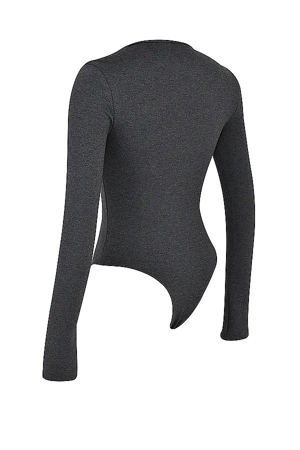 House Of CB MariannaCharcoal Loungewear Bodysuit 8211 SALE Charcoal Women Tops