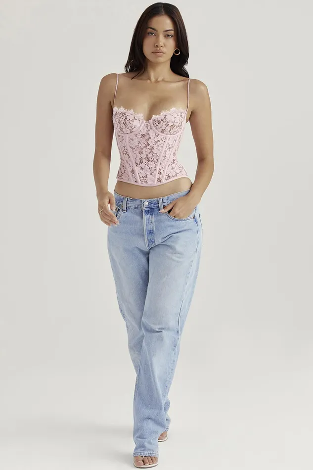 House Of CB MilaRose Lace Underwired Corset 8211 SALE Rose Women Corsets