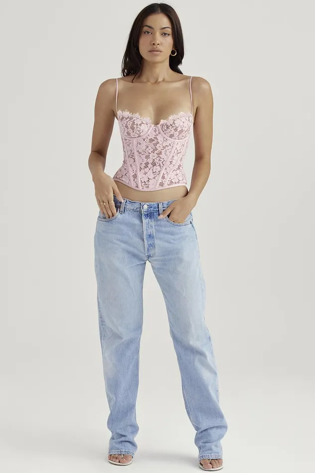 House Of CB MilaRose Lace Underwired Corset 8211 SALE Rose Women Corsets