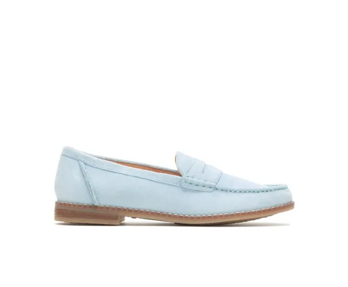 Hush Puppies Flats and SlipOns Women Wren Loafer Blue Dusk Suede