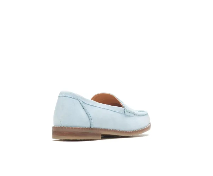 Hush Puppies Flats and SlipOns Women Wren Loafer Blue Dusk Suede