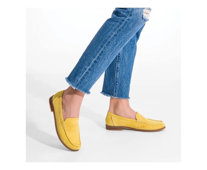 Hush Puppies Flats and SlipOns Women Wren Loafer Blue Dusk Suede