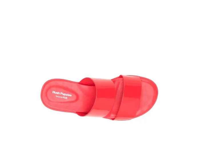 Hush Puppies Sandals Women Brite Jells Slide Fiesta Red