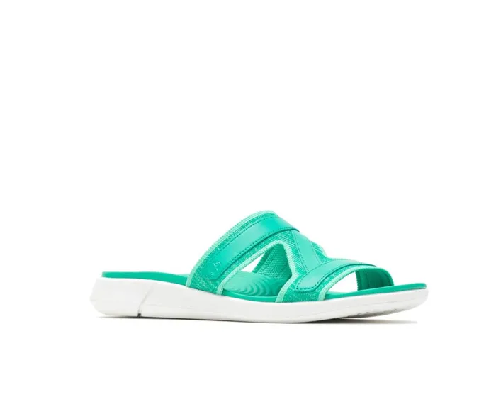 Hush Puppies Sandals Women Willa Knit Slide Deep Green Knit
