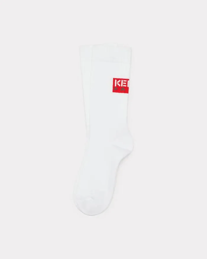 Kenzo Socks MenWomen Box039 Socks White