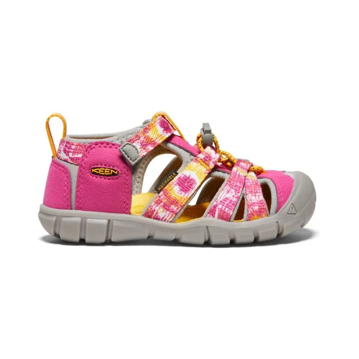 Kids KEEN Water Little Kids039 Yellow Print Water Sandals 8211 Seacamp II CNX
