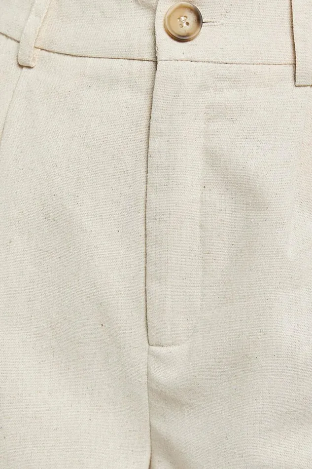 Kiraye Pants 8211 Linen Look High Waist Tailored Pants In Natural Women Showpo Pants