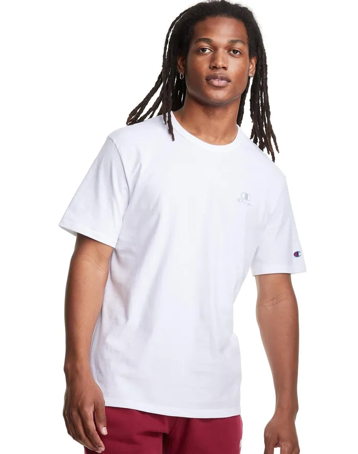 Lightweight Tee C Logo Applique White Men Champion TShirts and Tops