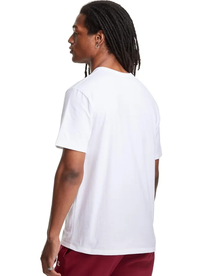 Lightweight Tee C Logo Applique White Men Champion TShirts and Tops
