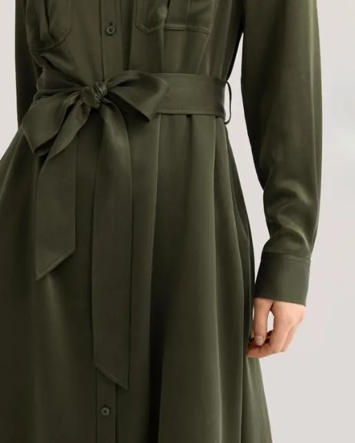 Lilysilk Sandwashed Pocket Trench Dress Women Jumpsuits Outerwear