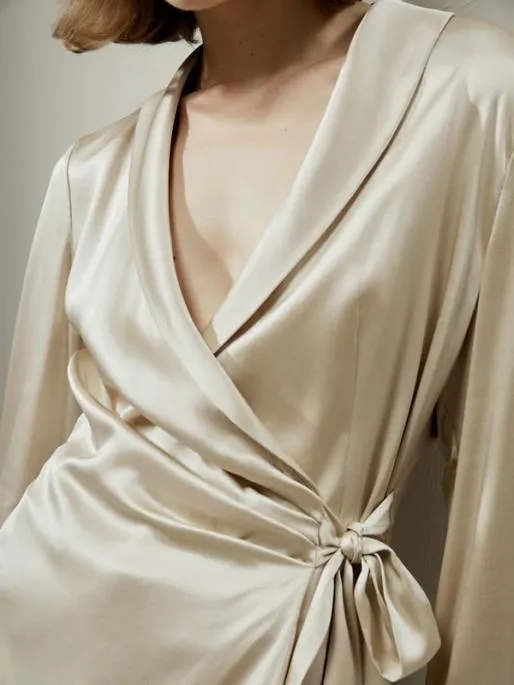 Lilysilk Silk Wrap Tie Waist Blazer Women Outerwear