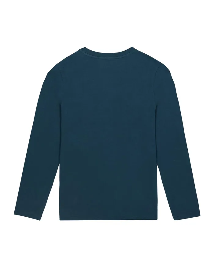 Little Kids LongSleeve TShirt Script Logo Metallic Teal Kids Champion TShirts