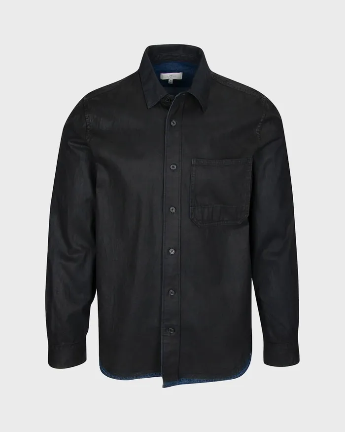 Men 7 For All Mankind Denim Signature Shirt In Coated Denim