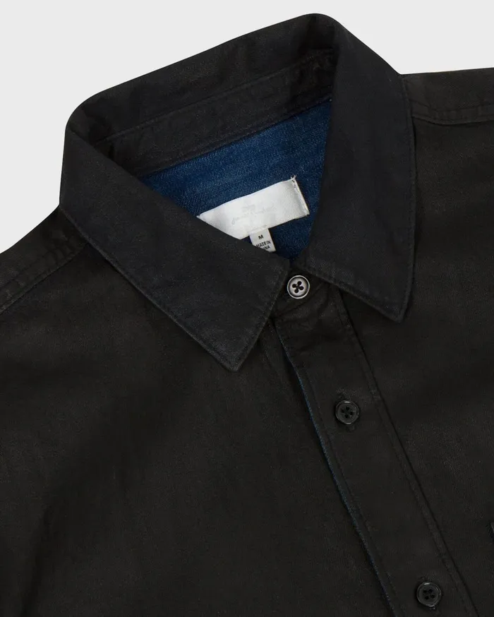 Men 7 For All Mankind Denim Signature Shirt In Coated Denim
