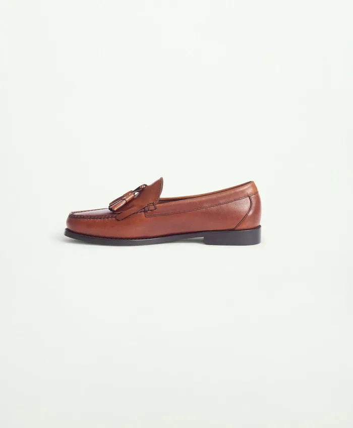 Men Cheever Tassel Loafer With Kiltie Brown Brooks Brothers Shoes