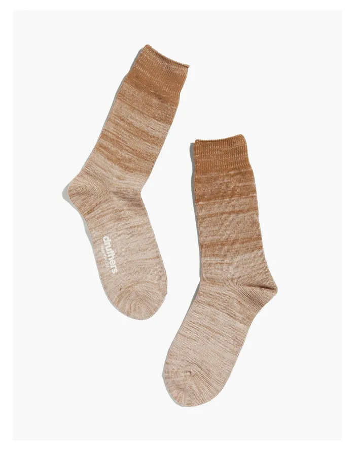Men Druthers NYC Organic Cotton Gradient Crew Sock Taupe Madewell Socks