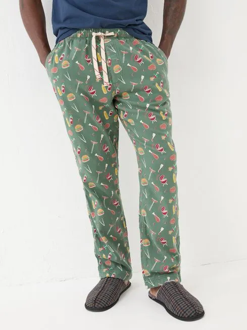 Men Fatface Pajamas and Nightwear Green Hot Stuff Pyjama Bottoms