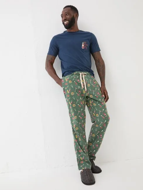 Men Fatface Pajamas and Nightwear Green Hot Stuff Pyjama Bottoms Men Fatface Pajamas and Nightwear Green Hot Stuff Pyjama Bottoms