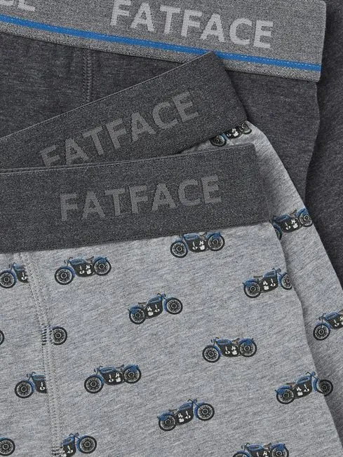 Men Fatface Underwear Grey 2 Pack Of Motorbike Boxers Men Fatface Underwear Grey 2 Pack Of Motorbike Boxers