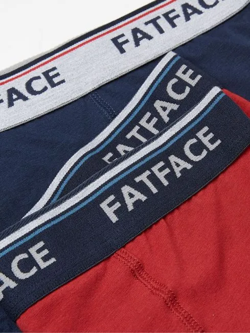 Men Fatface Underwear Red Cotton Boxers 2 Pack Men Fatface Underwear Red Cotton Boxers 2 Pack