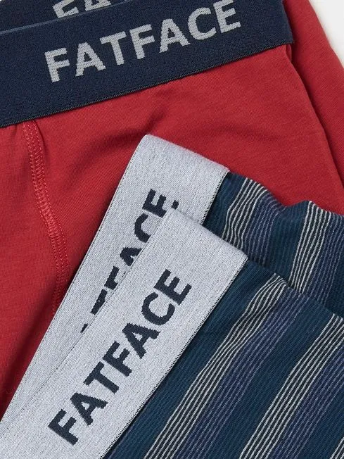 Men Fatface Underwear Red Osborne Stripe Boxers 2 Pack Men Fatface Underwear Red Osborne Stripe Boxers 2 Pack