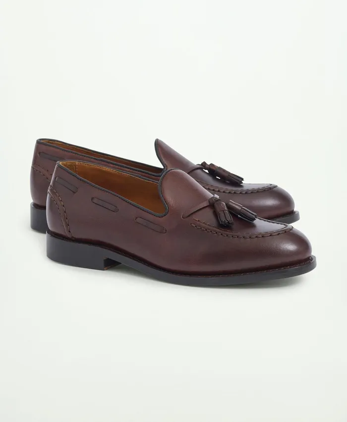 Men Fitzgerald Tassel Loafer Brown Brooks Brothers Shoes