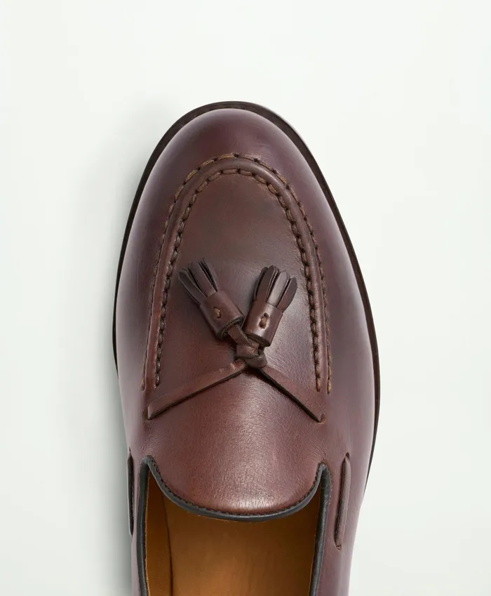 Men Fitzgerald Tassel Loafer Brown Brooks Brothers Shoes