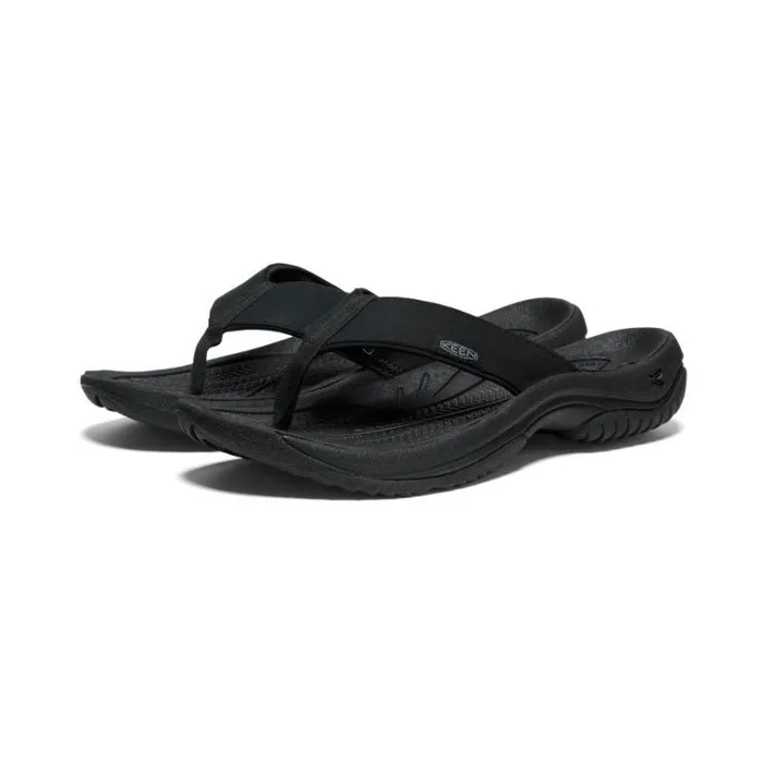 Men KEEN Sandals Kona Flip BlackSteel Grey Leather FlipFlop Men KEEN Sandals Kona Flip BlackSteel Grey Leather FlipFlop