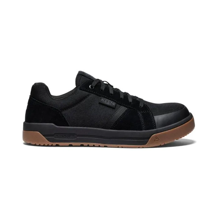 Men KEEN Shoes Kenton CarbonFiber Toe BlackGum Leather Work Sneaker