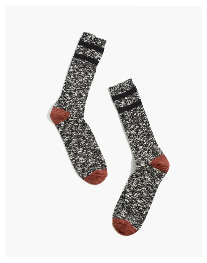 Men Marled Crew Socks Black Coal Madewell Socks
