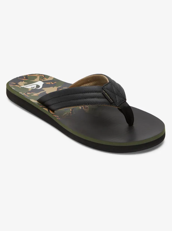 Men Quiksilver Sandals Carver Print Sandals Green 1