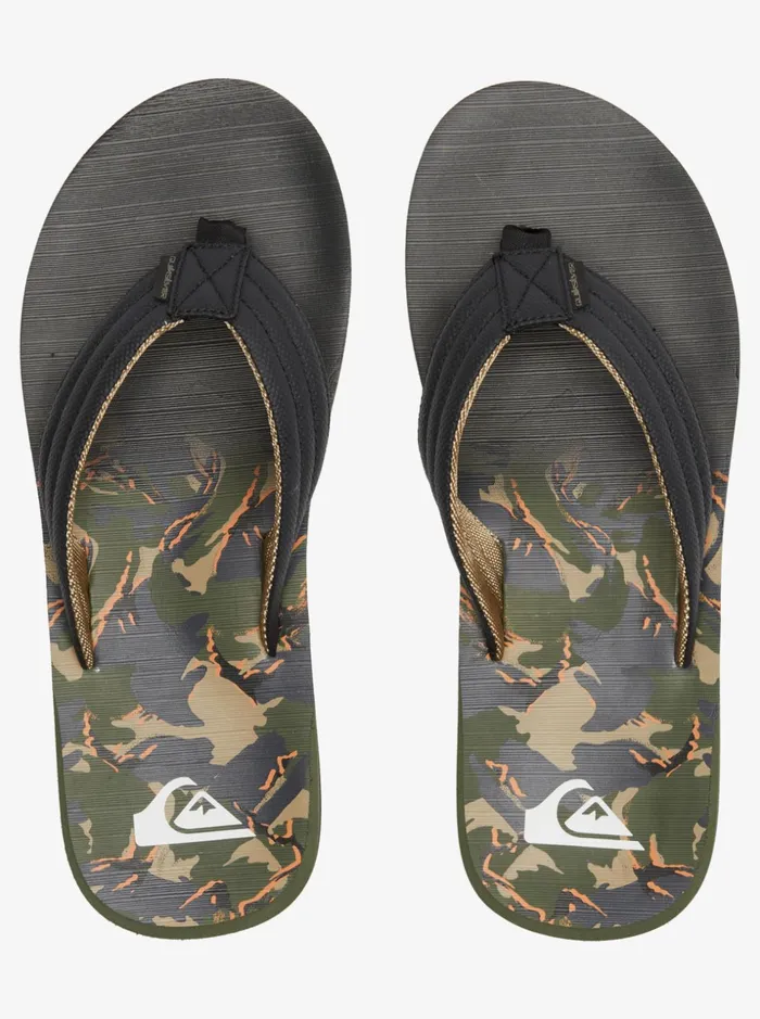 Men Quiksilver Sandals Carver Print Sandals Green 1 Men Quiksilver Sandals Carver Print Sandals Green 1