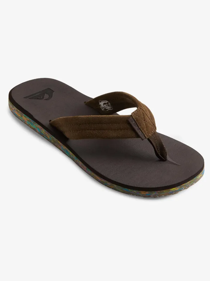 Men Quiksilver Sandals Carver Suede Recycled Sandals Brown 2