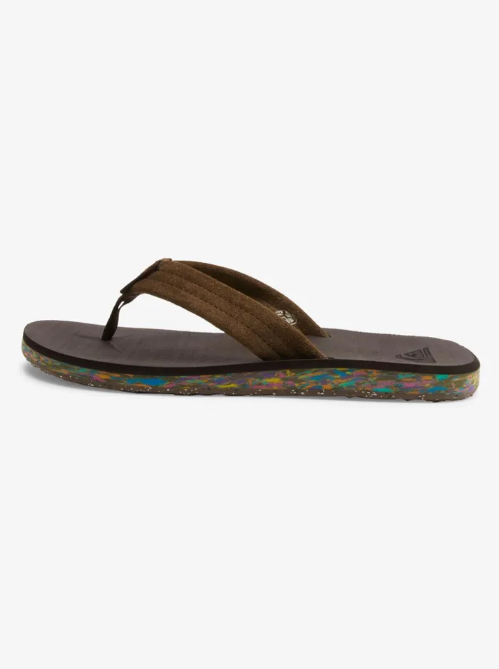 Men Quiksilver Sandals Carver Suede Recycled Sandals Brown 2 Men Quiksilver Sandals Carver Suede Recycled Sandals Brown 2