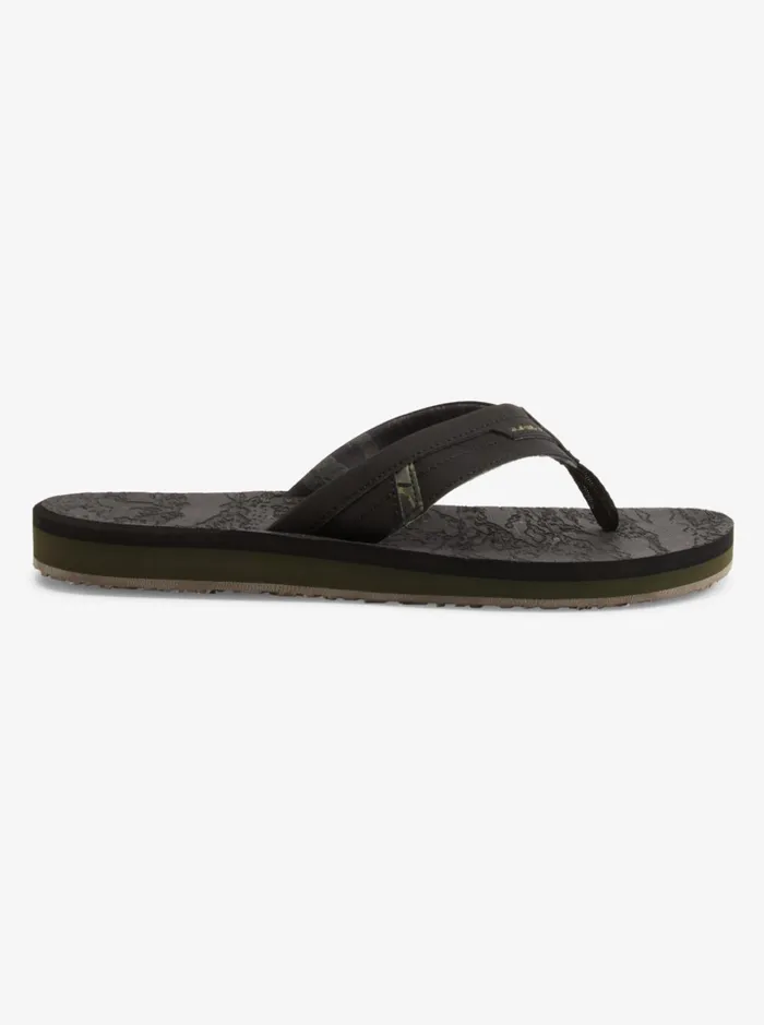 Men Quiksilver Sandals Island Oasis Squish Slide Sandals Black 2 Men Quiksilver Sandals Island Oasis Squish Slide Sandals Black 2