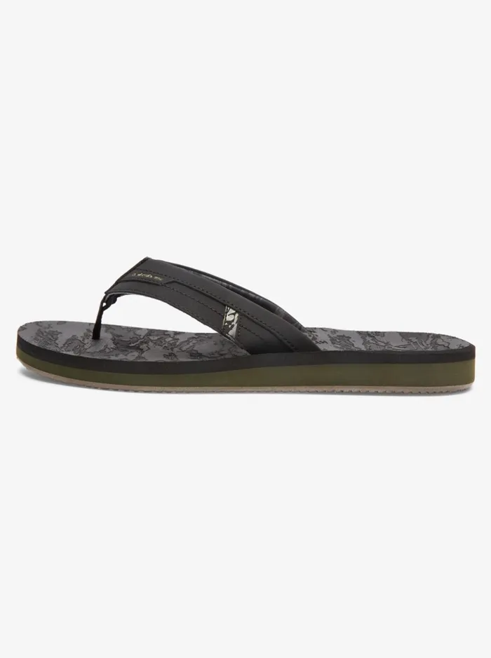Men Quiksilver Sandals Island Oasis Squish Slide Sandals Black 2 Men Quiksilver Sandals Island Oasis Squish Slide Sandals Black 2