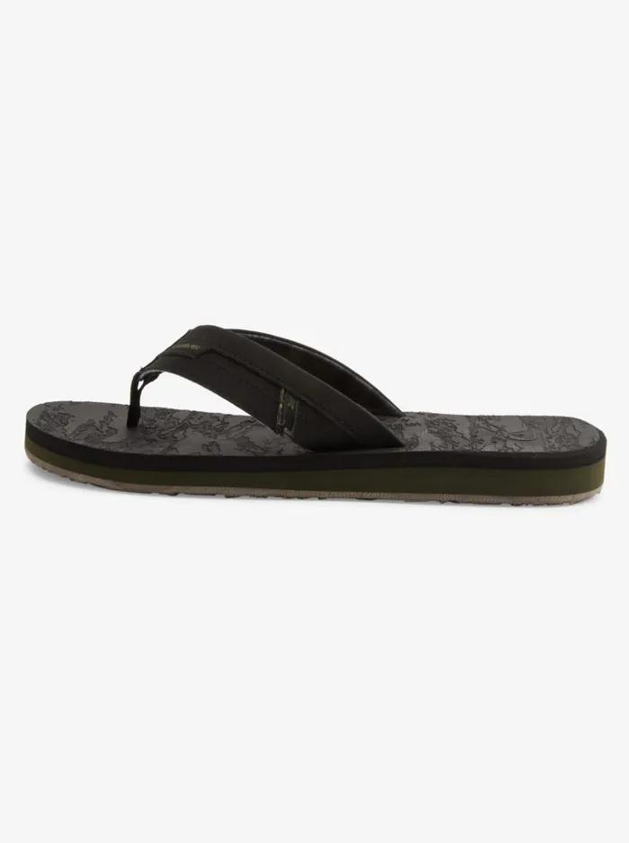 Men Quiksilver Sandals Island Oasis Squish Slide Sandals Black 2 Men Quiksilver Sandals Island Oasis Squish Slide Sandals Black 2