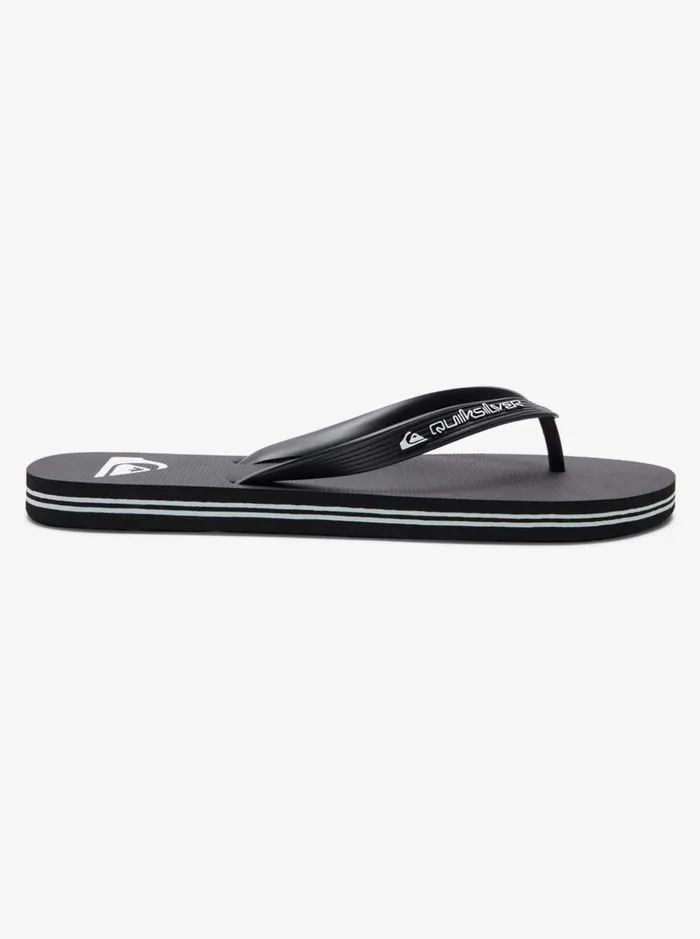 Men Quiksilver Sandals Molokai Core FlipFlops Black 1 Men Quiksilver Sandals Molokai Core FlipFlops Black 1
