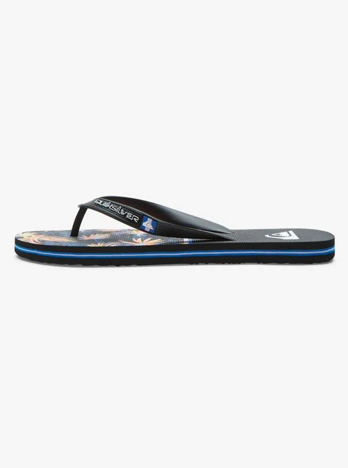 Men Quiksilver Sandals Molokai Division Flip Flops Black 1 Men Quiksilver Sandals Molokai Division Flip Flops Black 1
