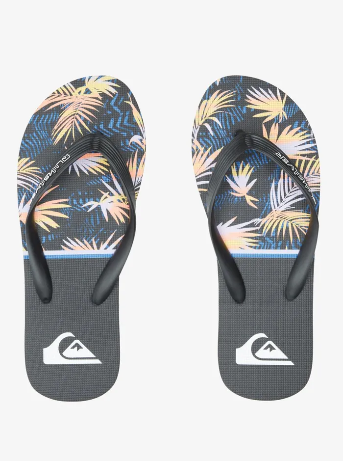 Men Quiksilver Sandals Molokai Division Flip Flops Black 1 Men Quiksilver Sandals Molokai Division Flip Flops Black 1