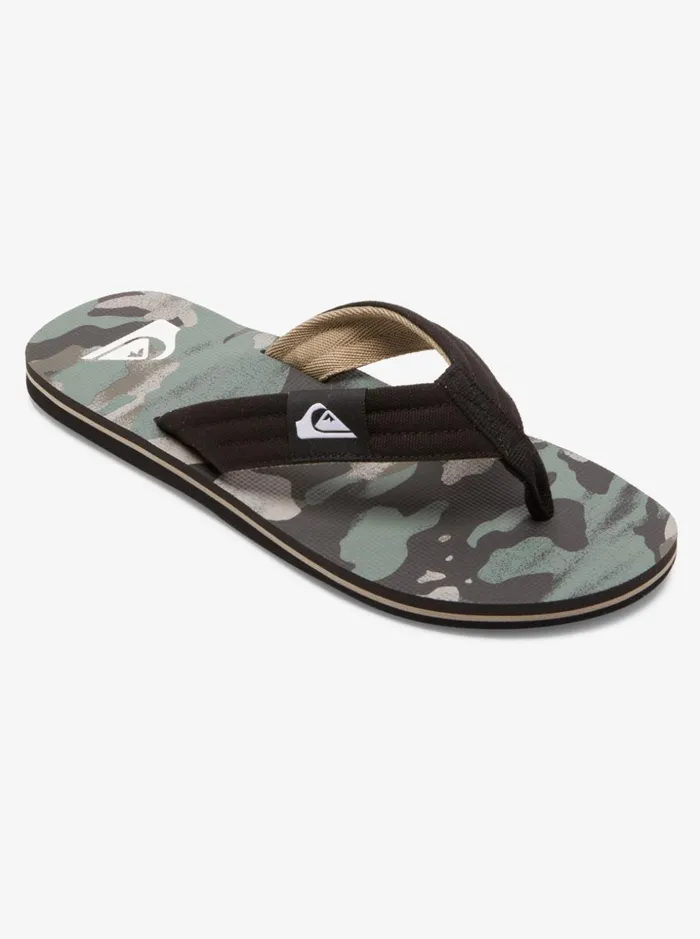 Men Quiksilver Sandals Molokai Layback Sandals For Men Blackgreenblack