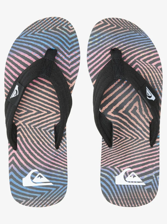 Men Quiksilver Sandals Molokai Layback Sandals For Men Blackorangegrey