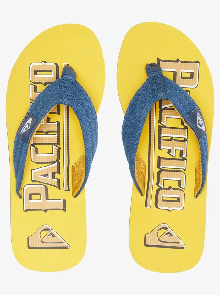 Men Quiksilver Sandals Quiksilver X Pacifico Molokai Layback Sandals Blackblackyellow