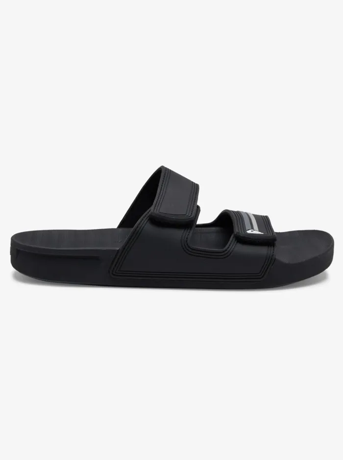 Men Quiksilver Sandals Rivi Double Adjust Sandals Blackgreyblack Men Quiksilver Sandals Rivi Double Adjust Sandals Blackgreyblack