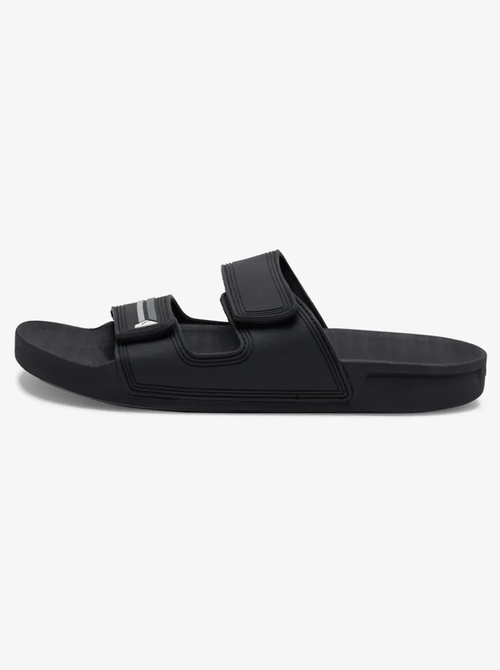 Men Quiksilver Sandals Rivi Double Adjust Sandals Blackgreyblack Men Quiksilver Sandals Rivi Double Adjust Sandals Blackgreyblack